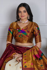 Thumbnail for Lehenga Mart Gorgeous Lehenga Choli For Wedding-Off White - Dista