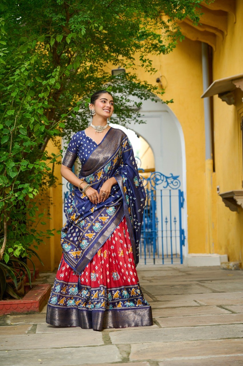 Lehenga Mart Gorgeous Lehenga Choli For Wedding-Red - Dista