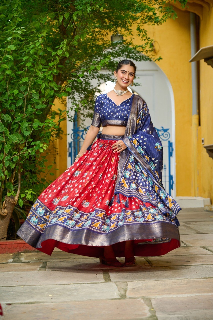 Lehenga Mart Gorgeous Lehenga Choli For Wedding-Red - Dista