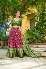 Thumbnail for Lehenga Mart Gorgeous Lehenga Choli For Wedding-Wine - Dista