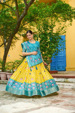 Thumbnail for Lehenga Mart Gorgeous Lehenga Choli For Wedding-Yellow - Dista