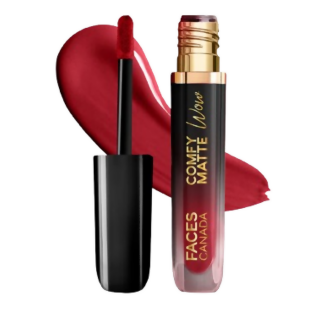 Faces Canada Comfy Matte Wow Liquid Lipstick - Maroon Maven 05 - Distacart