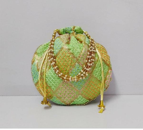 Joban Fashion Embroidered Potli Clutch - Multicolor