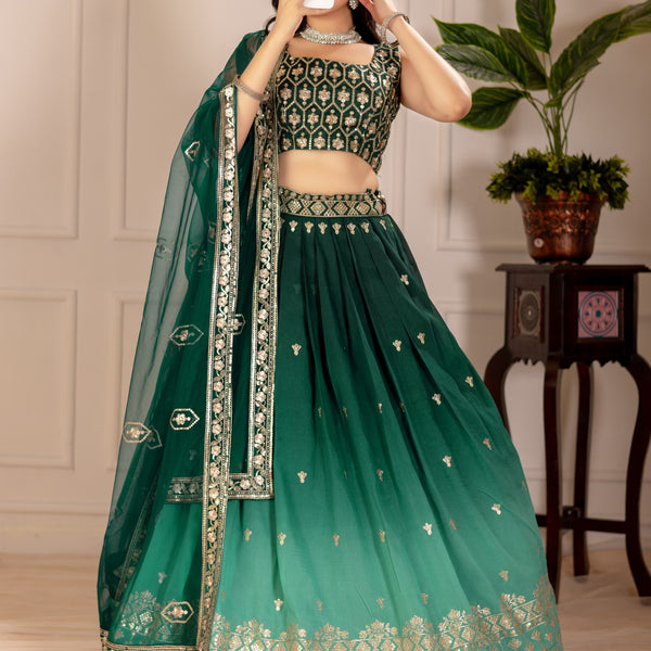 Lehenga Mart Designer Wedding Lehenga choli for Women - green - Distacart