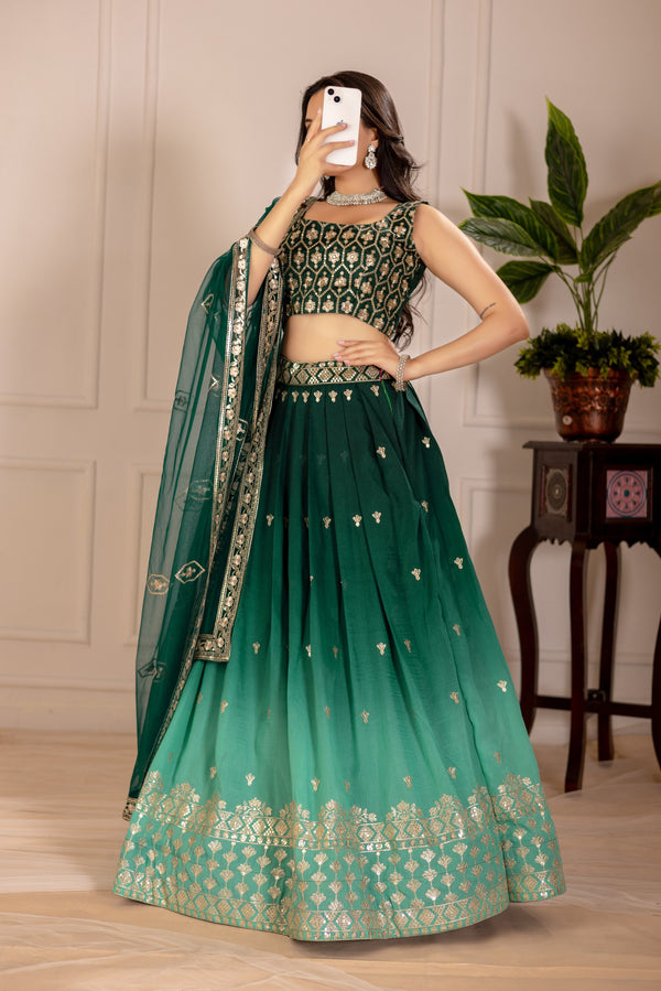 Lehenga Mart Designer Wedding Lehenga choli for Women - green - Distacart