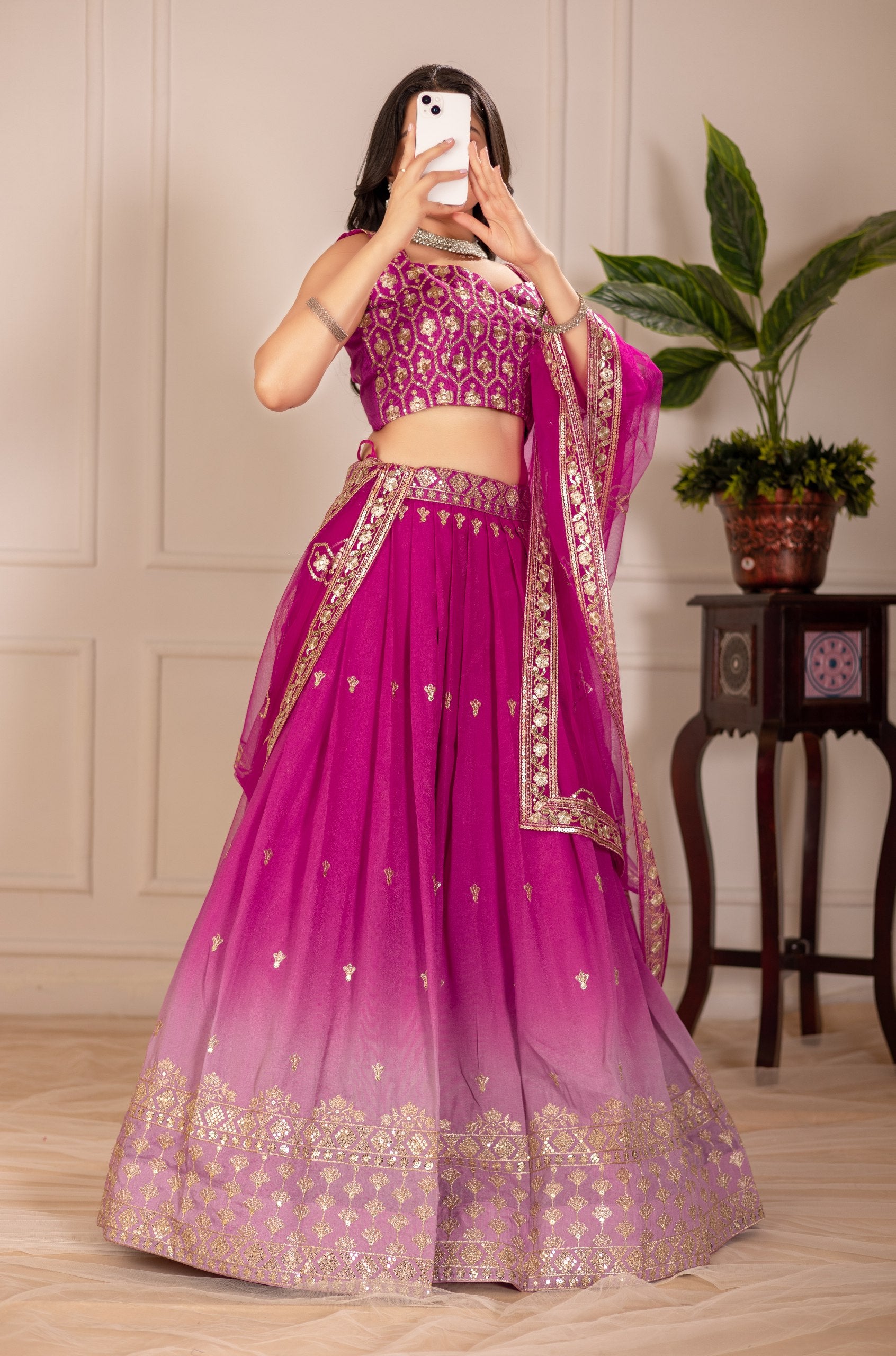 Lehenga Mart Designer Wedding Lehenga choli for Women - pink - Distacart