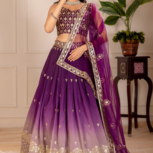 Lehenga Mart Designer Wedding Lehenga choli for Women - Wine - Distacart