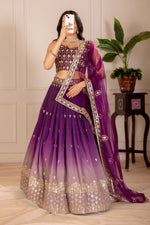 Thumbnail for Lehenga Mart Designer Wedding Lehenga choli for Women - Wine