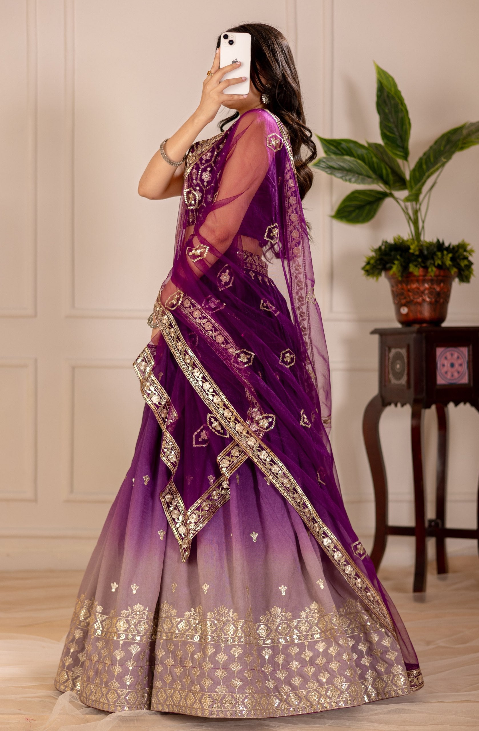 Lehenga Mart Designer Wedding Lehenga choli for Women - Wine