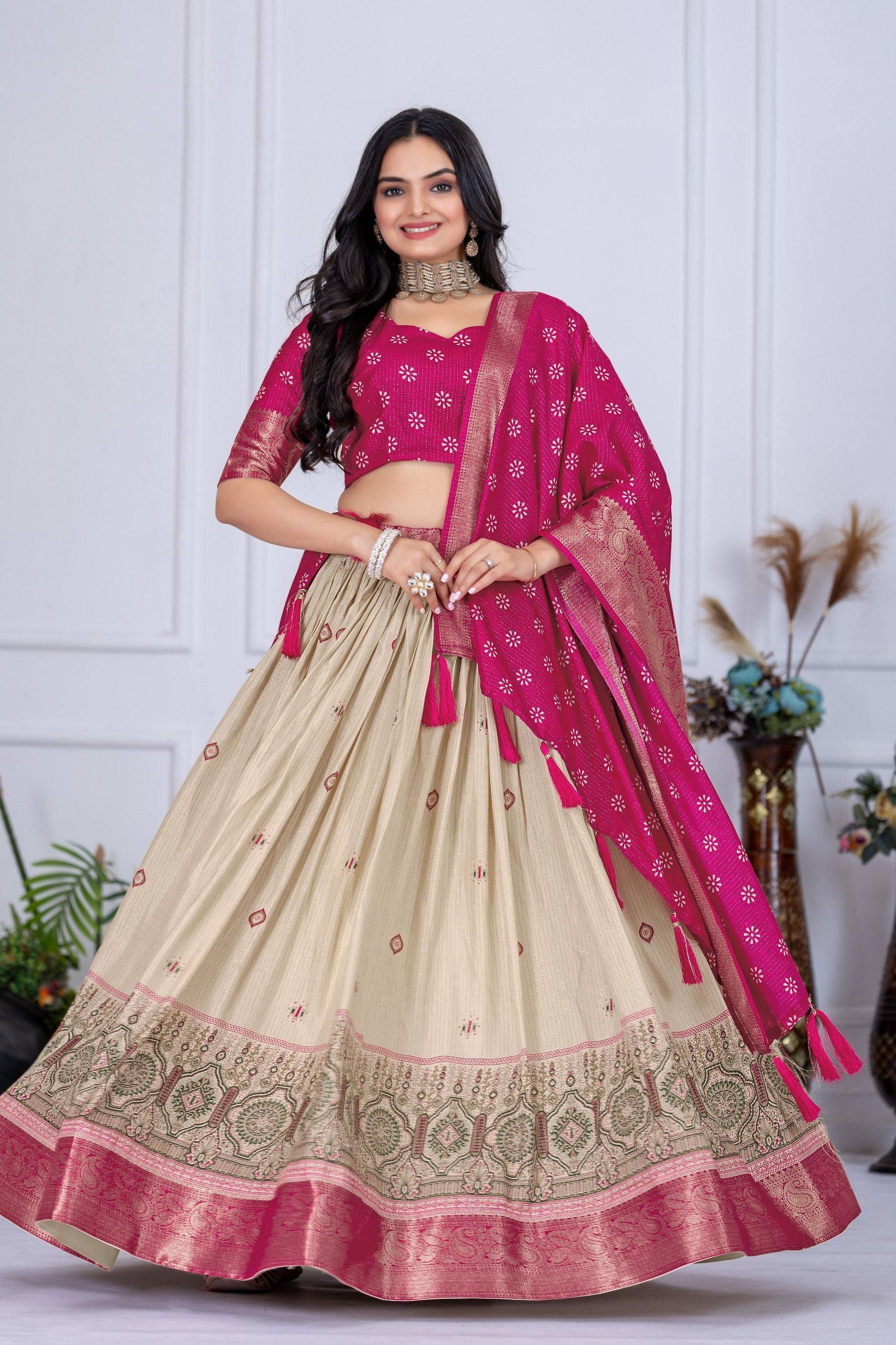 Lehenga Mart Designer Wedding Lehenga choli for Women - pink - Distacart
