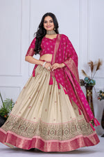 Thumbnail for Lehenga Mart Designer Wedding Lehenga choli for Women - pink - Distacart