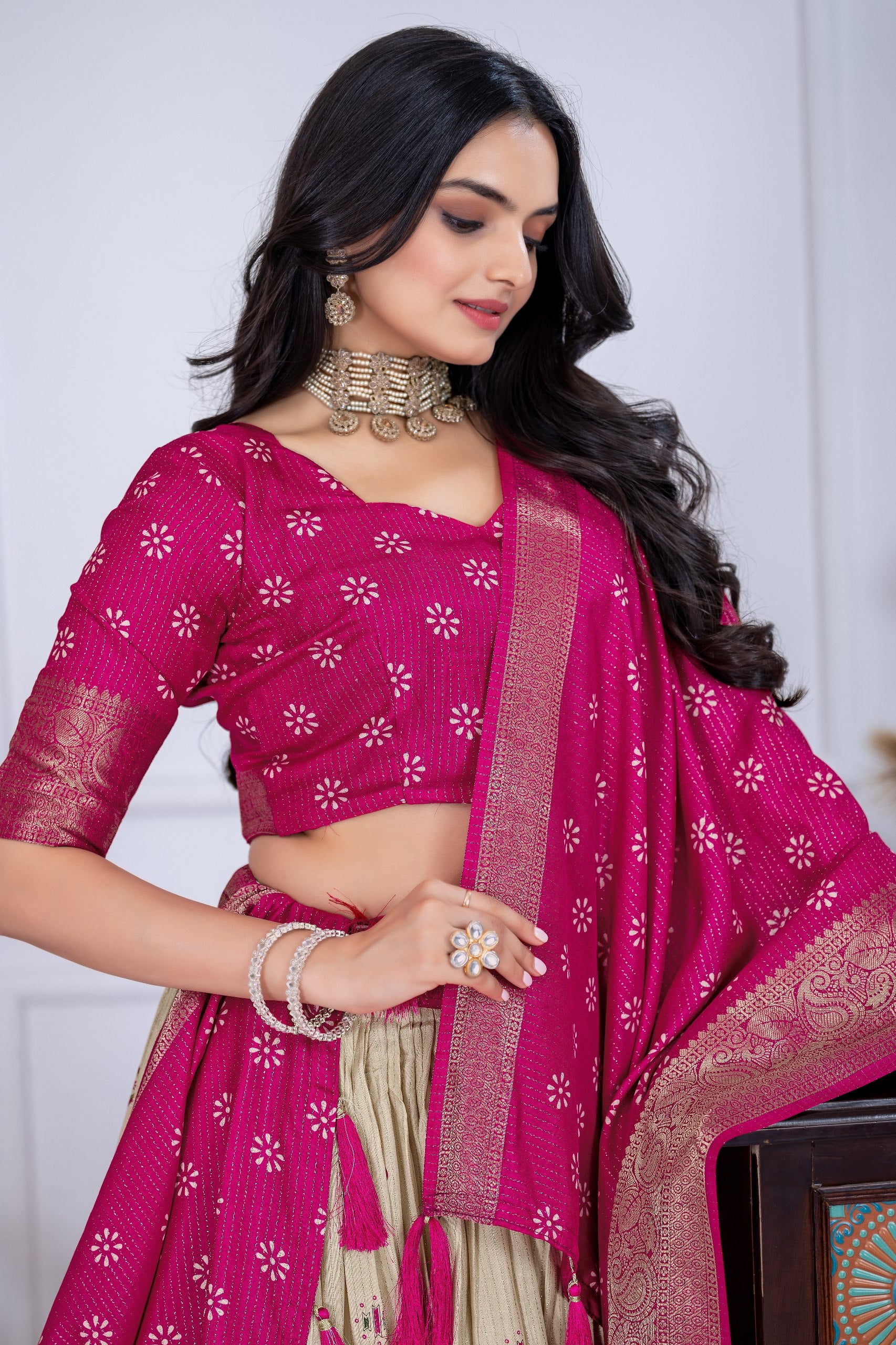 Lehenga Mart Designer Wedding Lehenga choli for Women - pink - Distacart
