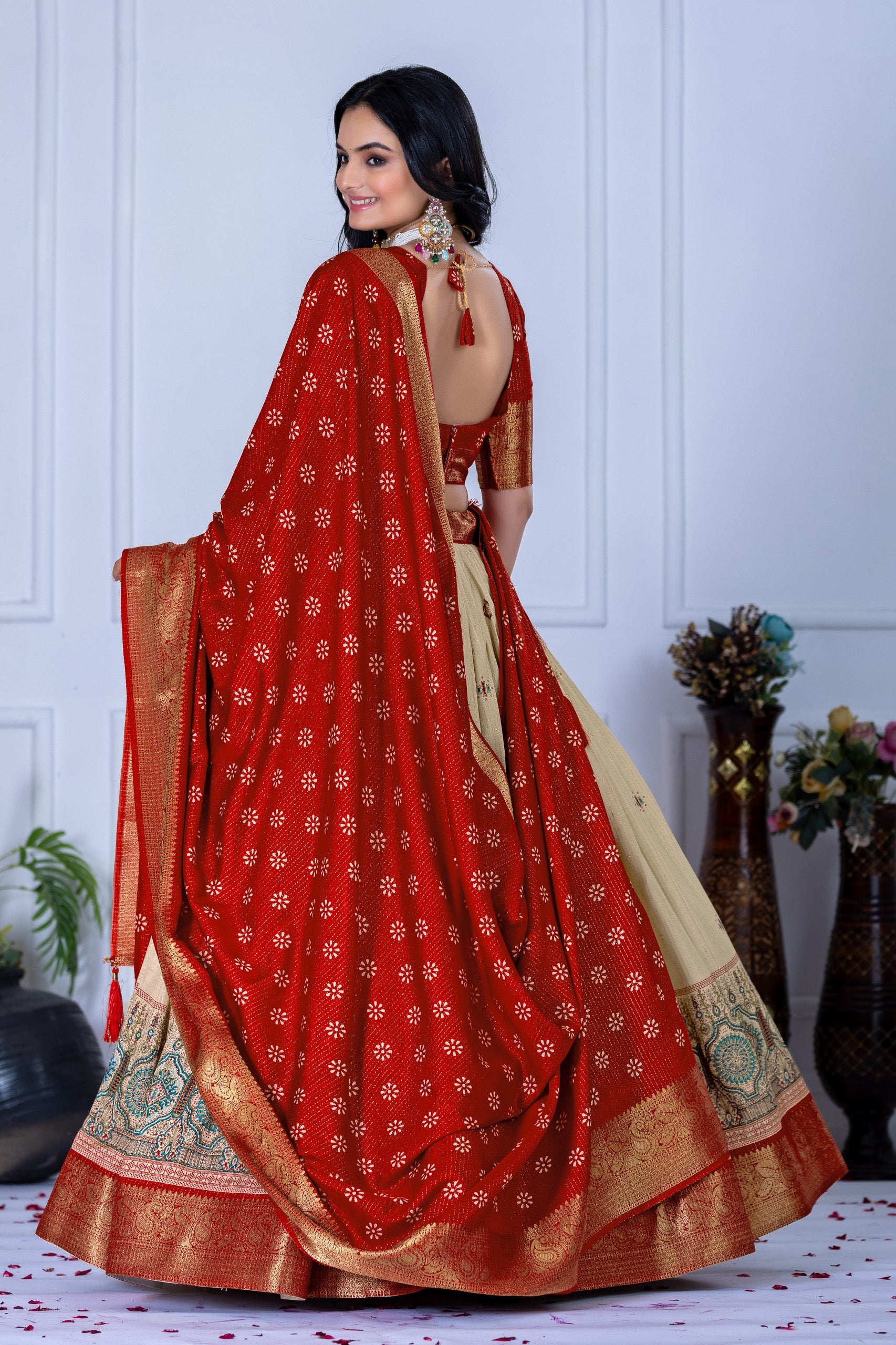 Lehenga Mart Designer Wedding Lehenga choli for Women - red