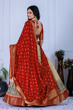 Thumbnail for Lehenga Mart Designer Wedding Lehenga choli for Women - red