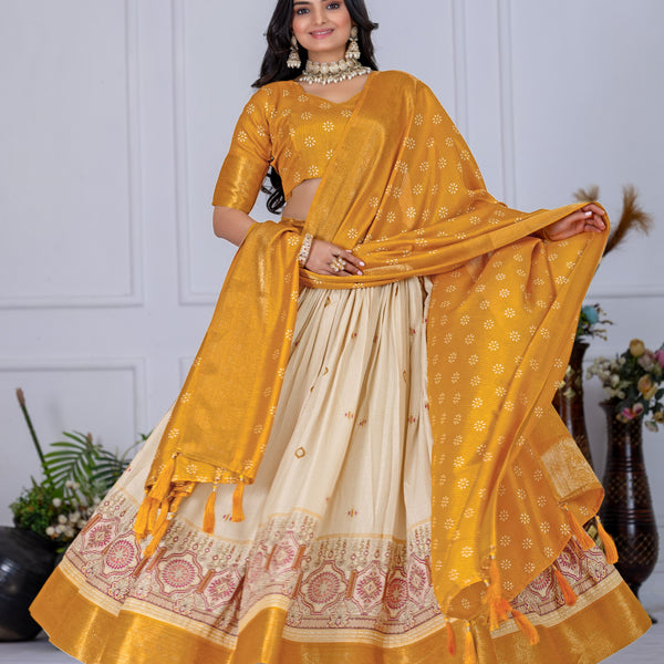 Lehenga Mart Designer Wedding Lehenga choli for Women - Yellow - Distacart