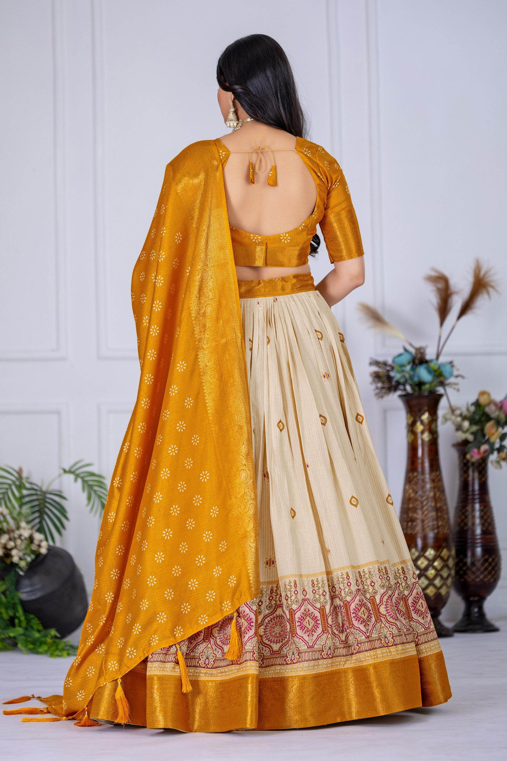 Lehenga Mart Designer Wedding Lehenga choli for Women - Yellow - Distacart
