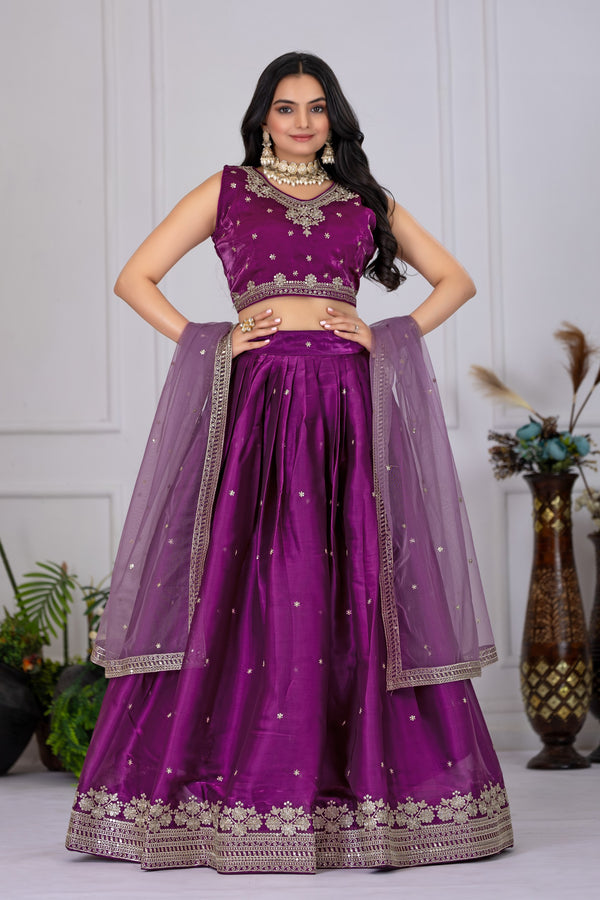 Lehenga Mart Designer Wedding Lehenga choli for Women - Wine