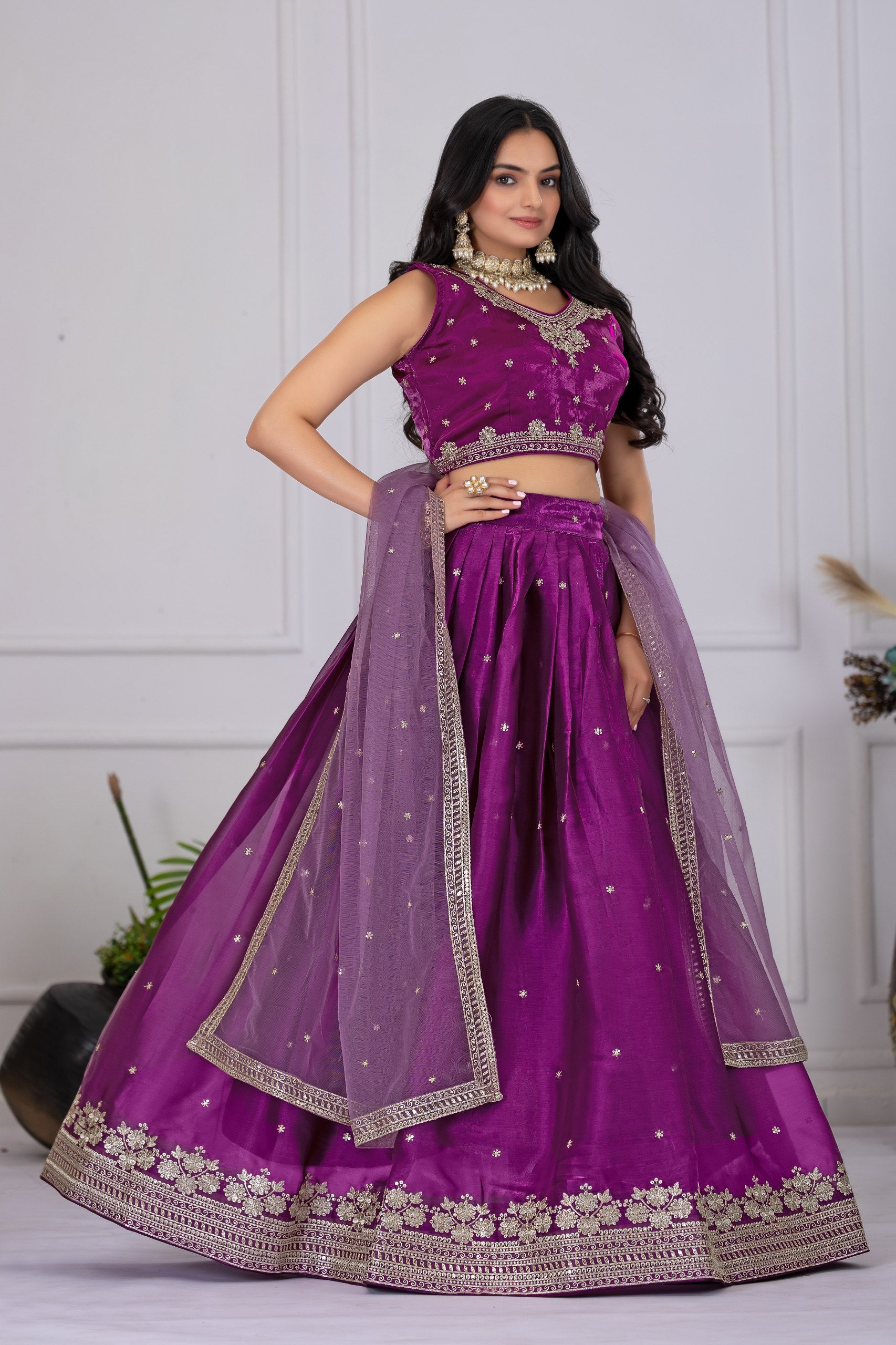Lehenga Mart Designer Wedding Lehenga choli for Women - Wine - Distacart