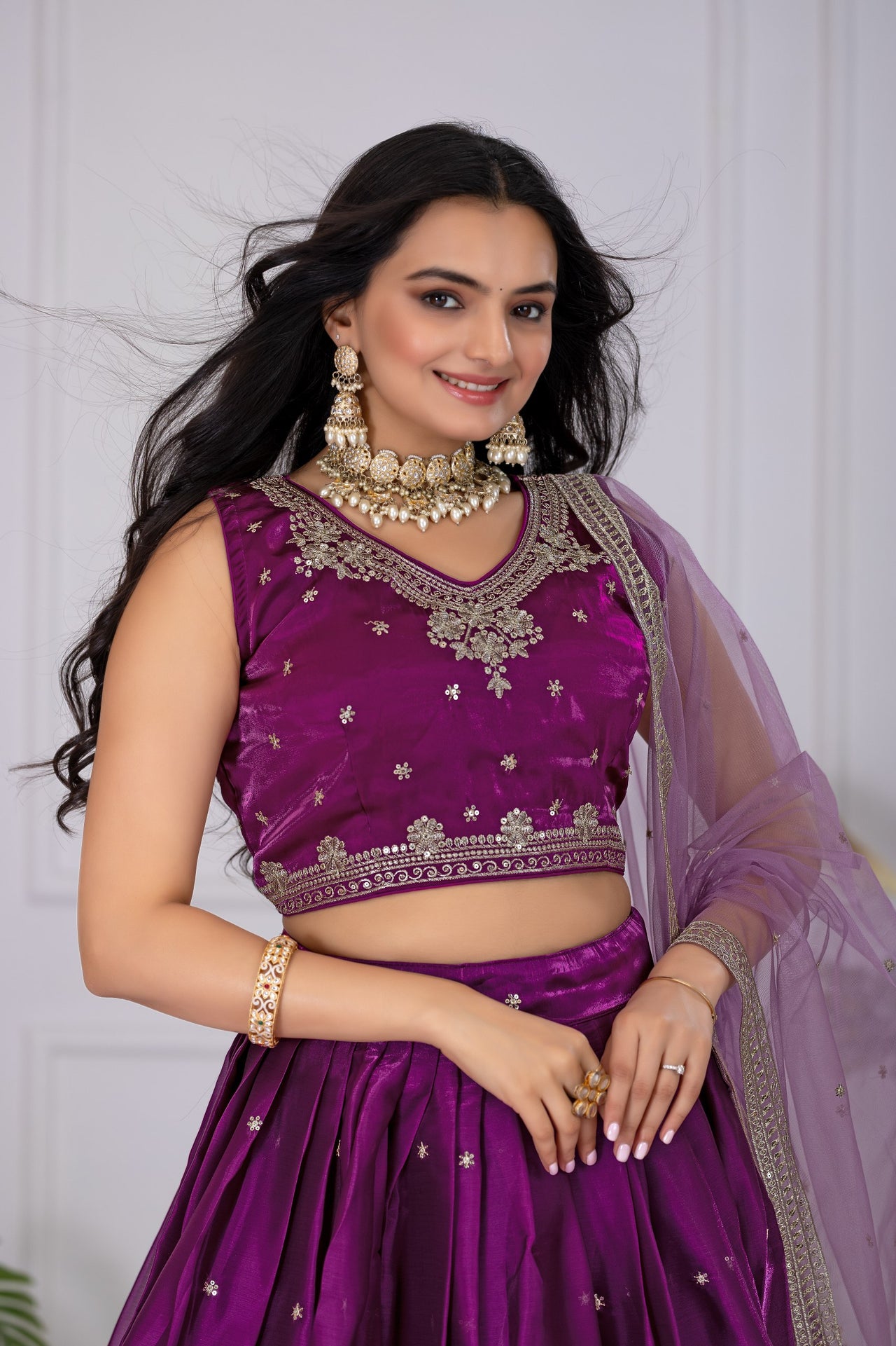 Lehenga Mart Designer Wedding Lehenga choli for Women - Wine