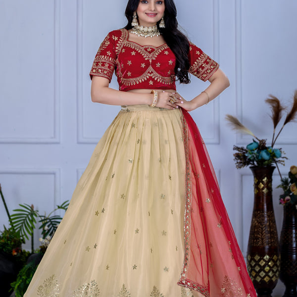 Lehenga Mart Designer Wedding Lehenga choli for Women - red - Distacart