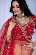 Thumbnail for Lehenga Mart Designer Wedding Lehenga choli for Women - red