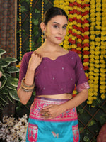 Thumbnail for Astita Silk Sky Blue Saree