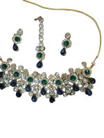 Thumbnail for Jewel City Traditional Kundan Style Necklace Crystal Bridal Jewelry Gold Plated Indian Wedding Necklace Earrings Set Ethnic Party Wear