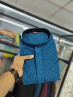 Thumbnail for Anaita Teal Embroidered Rayon Straight Kurta - Distacart