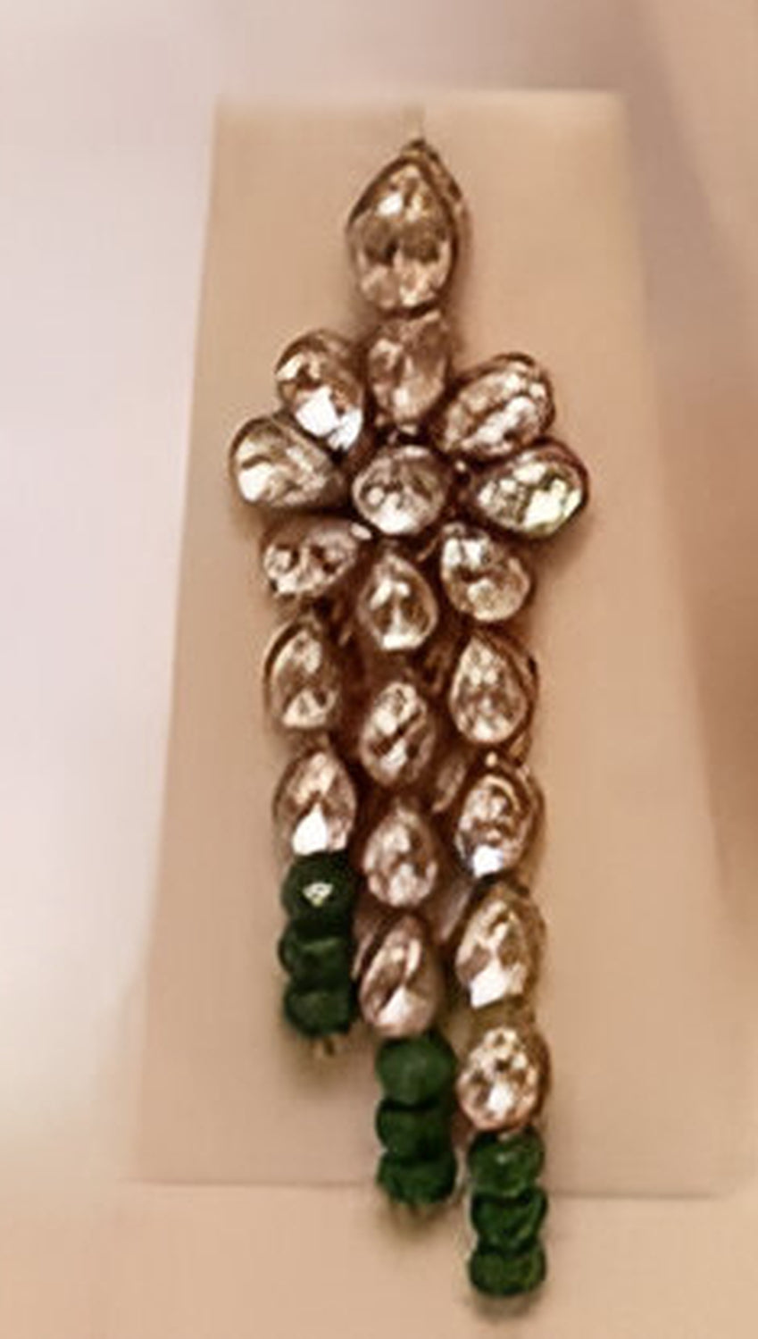 Jewel City Luxury Kundan Green Crystal Statement Necklace Set | Traditional Indian Wedding Jewelry