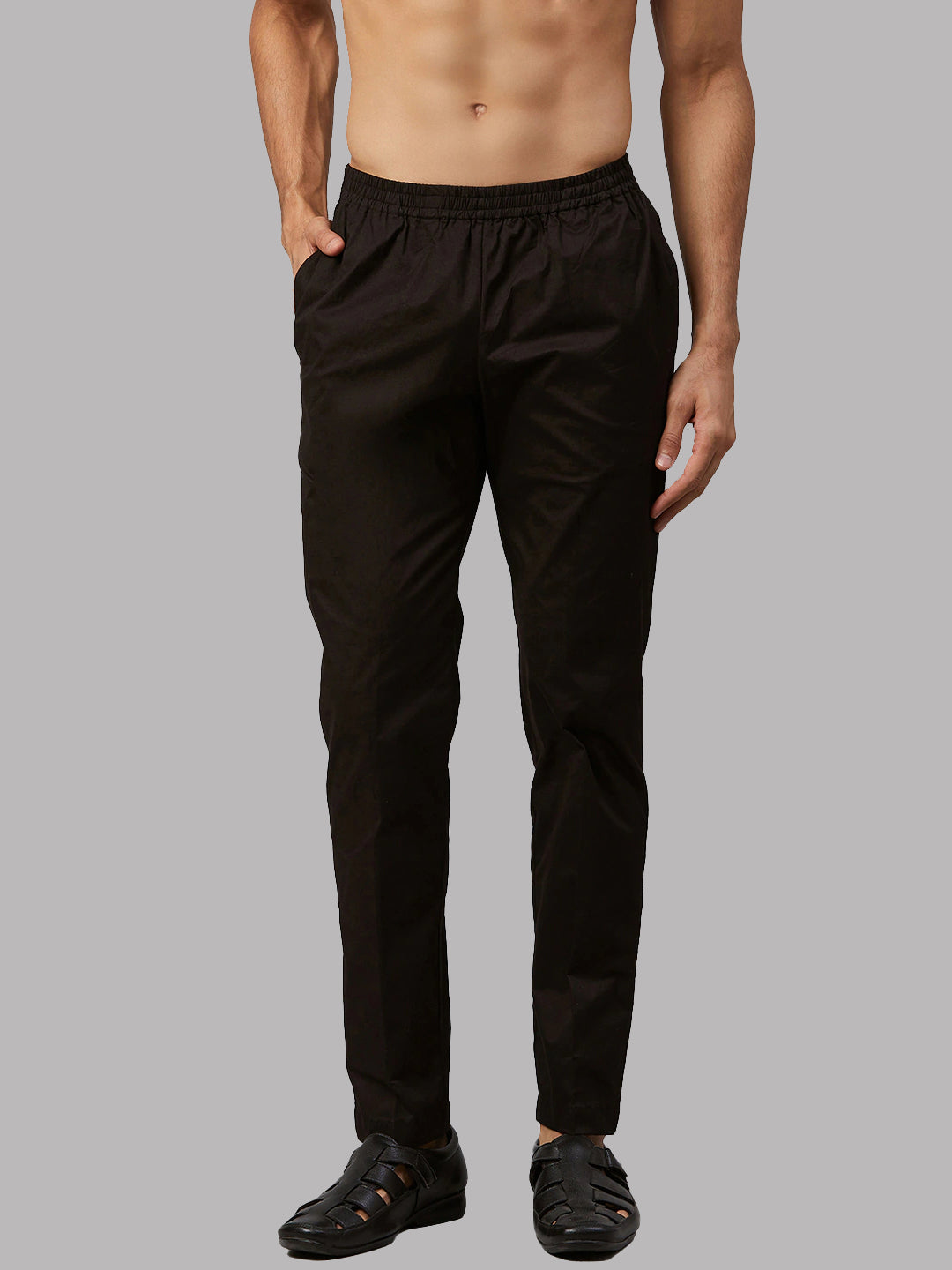 MULTI SHADES Men Black Solid Pyjamas - Dista