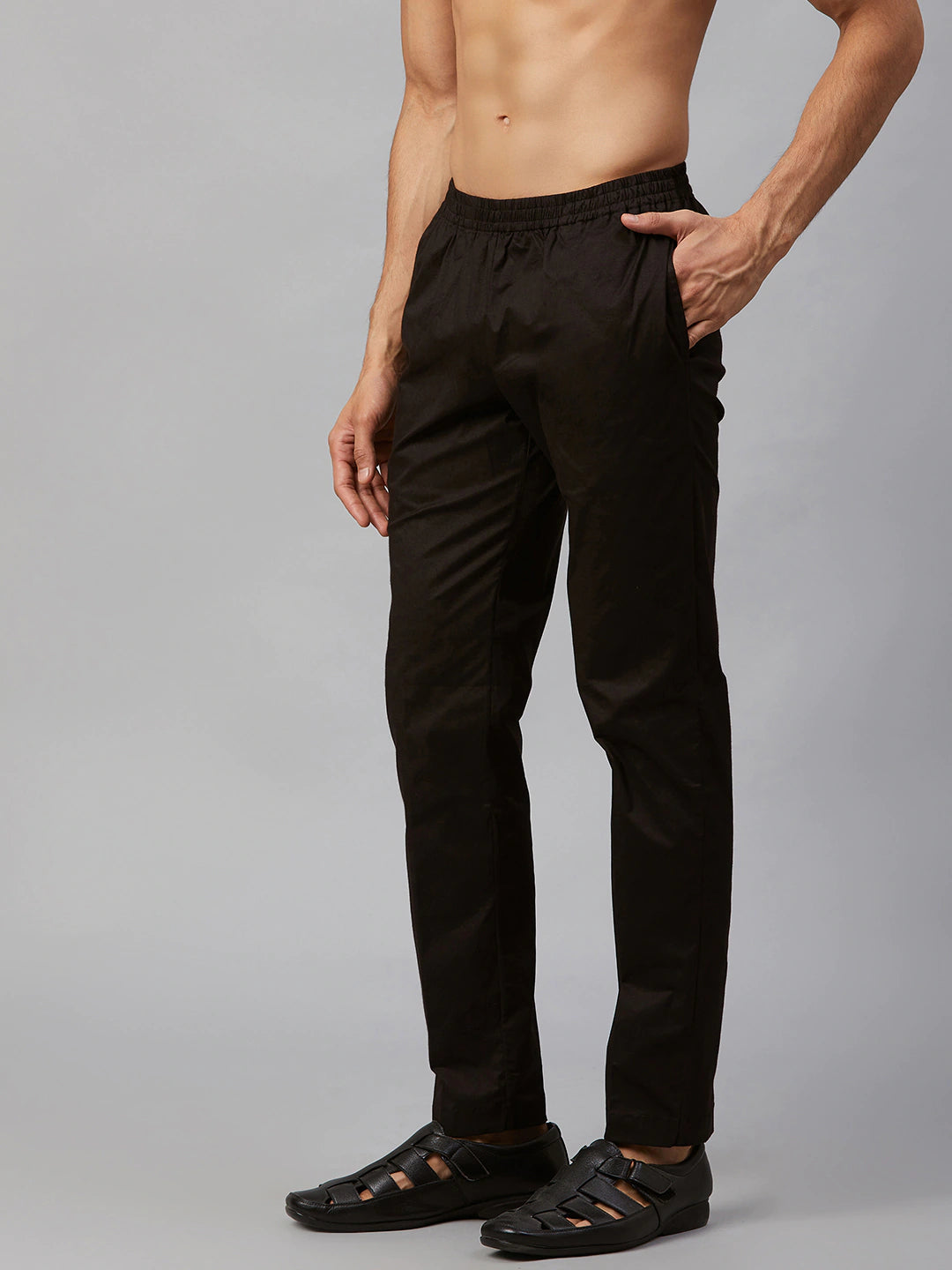 MULTI SHADES Men Black Solid Pyjamas - Dista