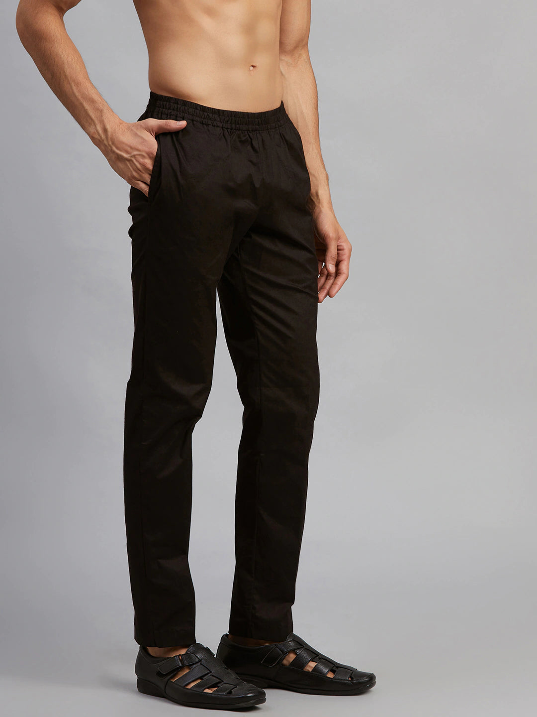 MULTI SHADES Men Black Solid Pyjamas - Dista