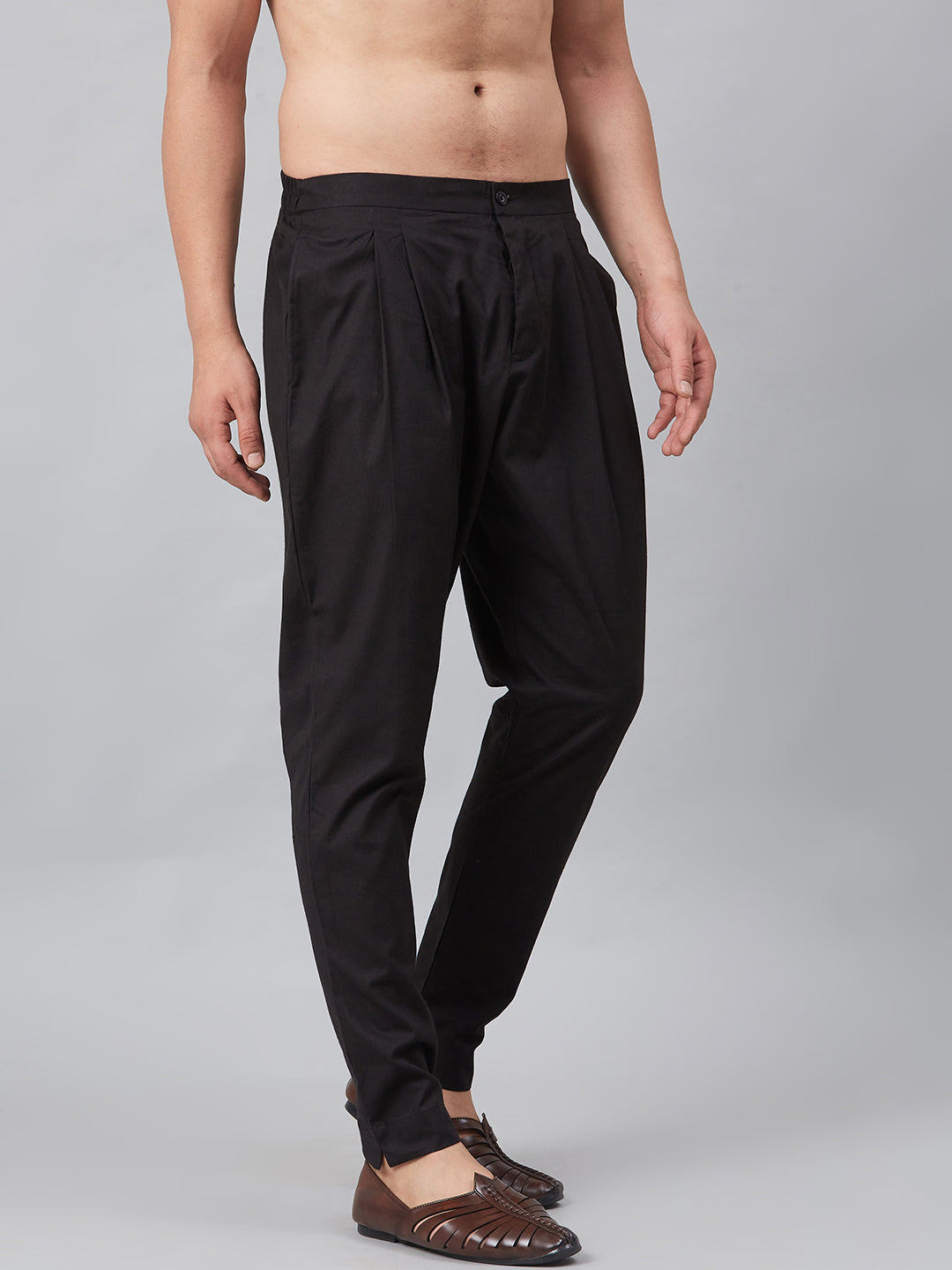 MULTI SHADES Men Black Solid Trouser Style Pyjamas - Dista