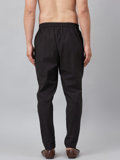 MULTI SHADES Men Black Solid Trouser Style Pyjamas - Dista