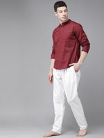 Thumbnail for MULTI SHADES Men White Solid Pyjamas - Dista