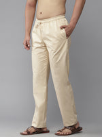 Thumbnail for MULTI SHADES Men Beige Solid Pyjamas - Dista