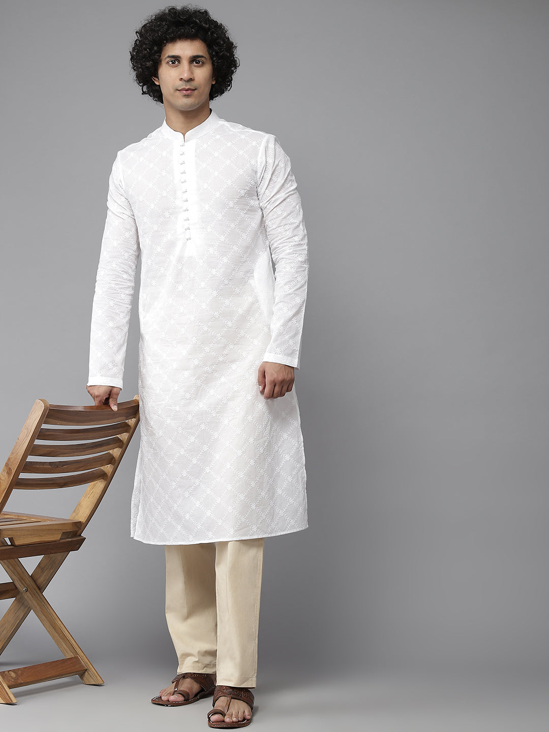 MULTI SHADES Men Beige Solid Pyjamas - Dista
