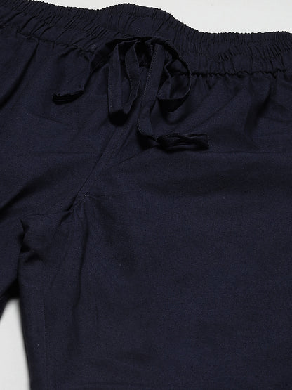 MULTI SHADES Men Navy Solid Pyjamas - Dista
