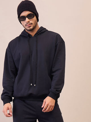 Lyush Men Black Oversize Hoodie