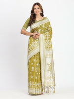 Thumbnail for Astita Linen Cotton Purple Saree