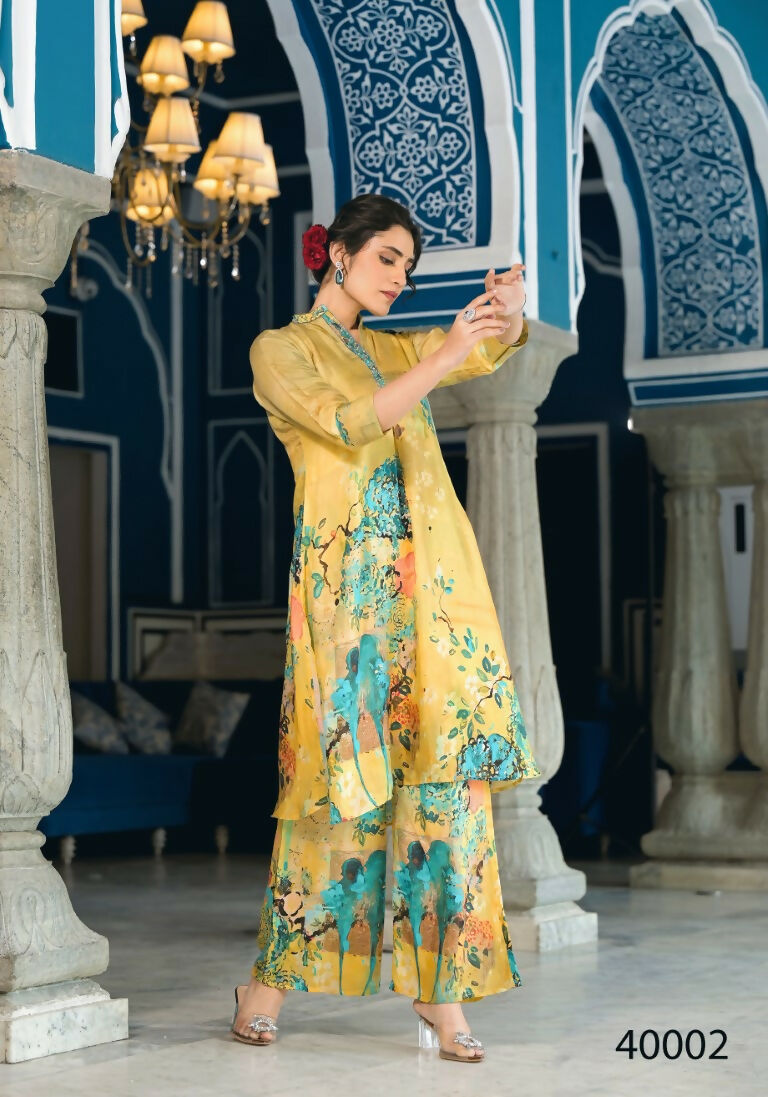 Designer Stylish Mehandi Pure Muslin Stitched Suit - Apoorva - Distacart