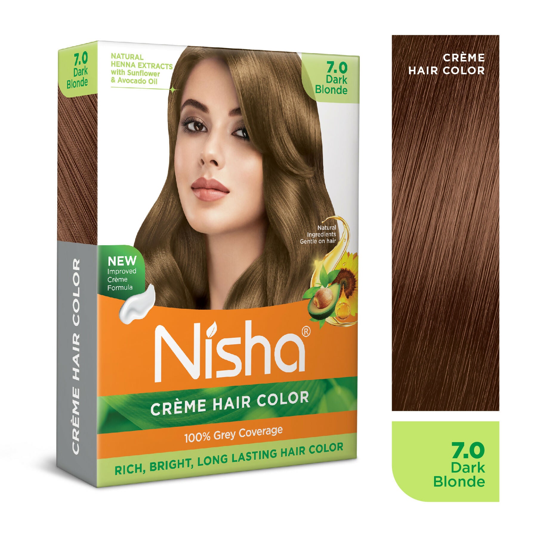Nisha Creme Hair Color for Women - Dark Blonde - Distacart