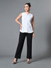 Myshka Women's Keyhole Neck Sleeveless Top in White Color - Distacart