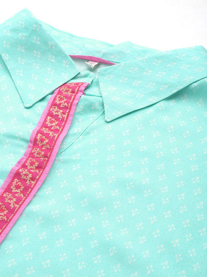 Ahalyaa Women's Traditional wear Tunic - Blue - Distacart
