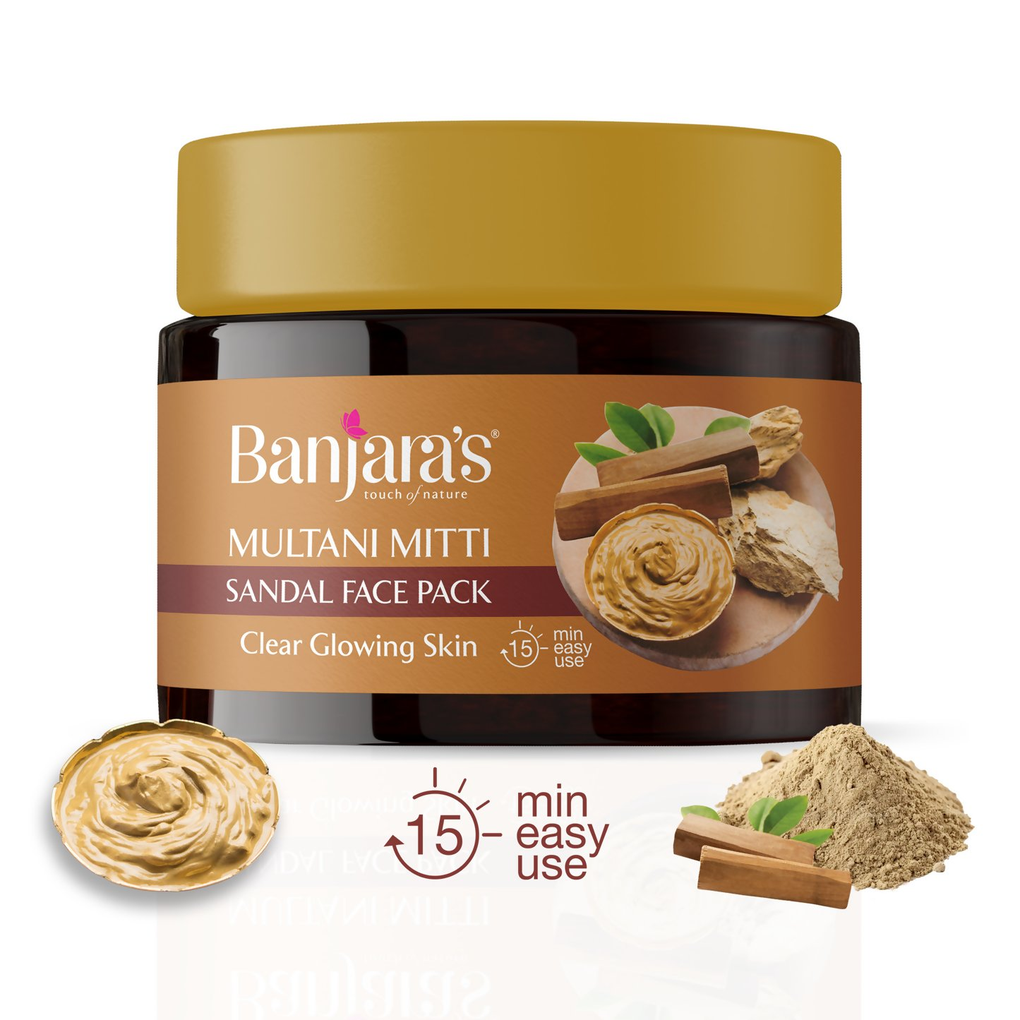 Banjara's Multani Mitti Sandal Face Pack - Distacart