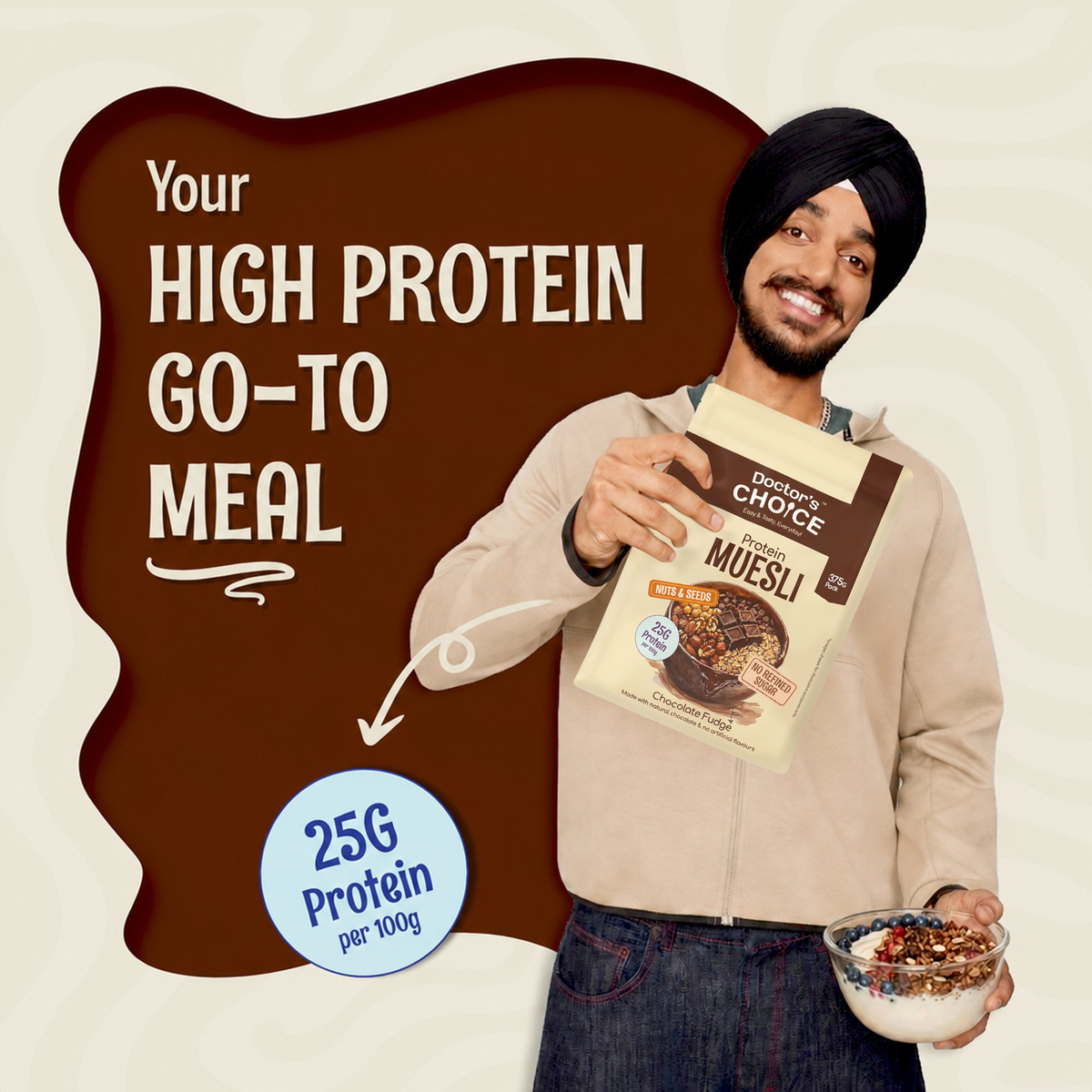 Doctor's Choice Protein Muesli 375 GM - Dista