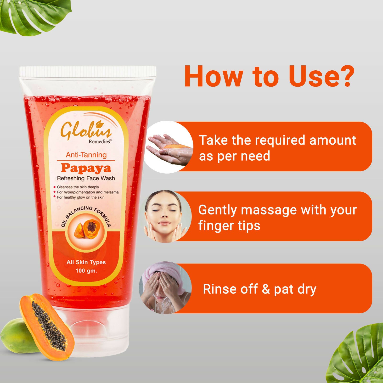Globus Remedies Papaya Face Wash
