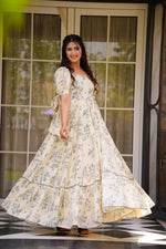 Thumbnail for The52 Women's Gorgeous Flared Partywear Designer Poly Rayon Gown