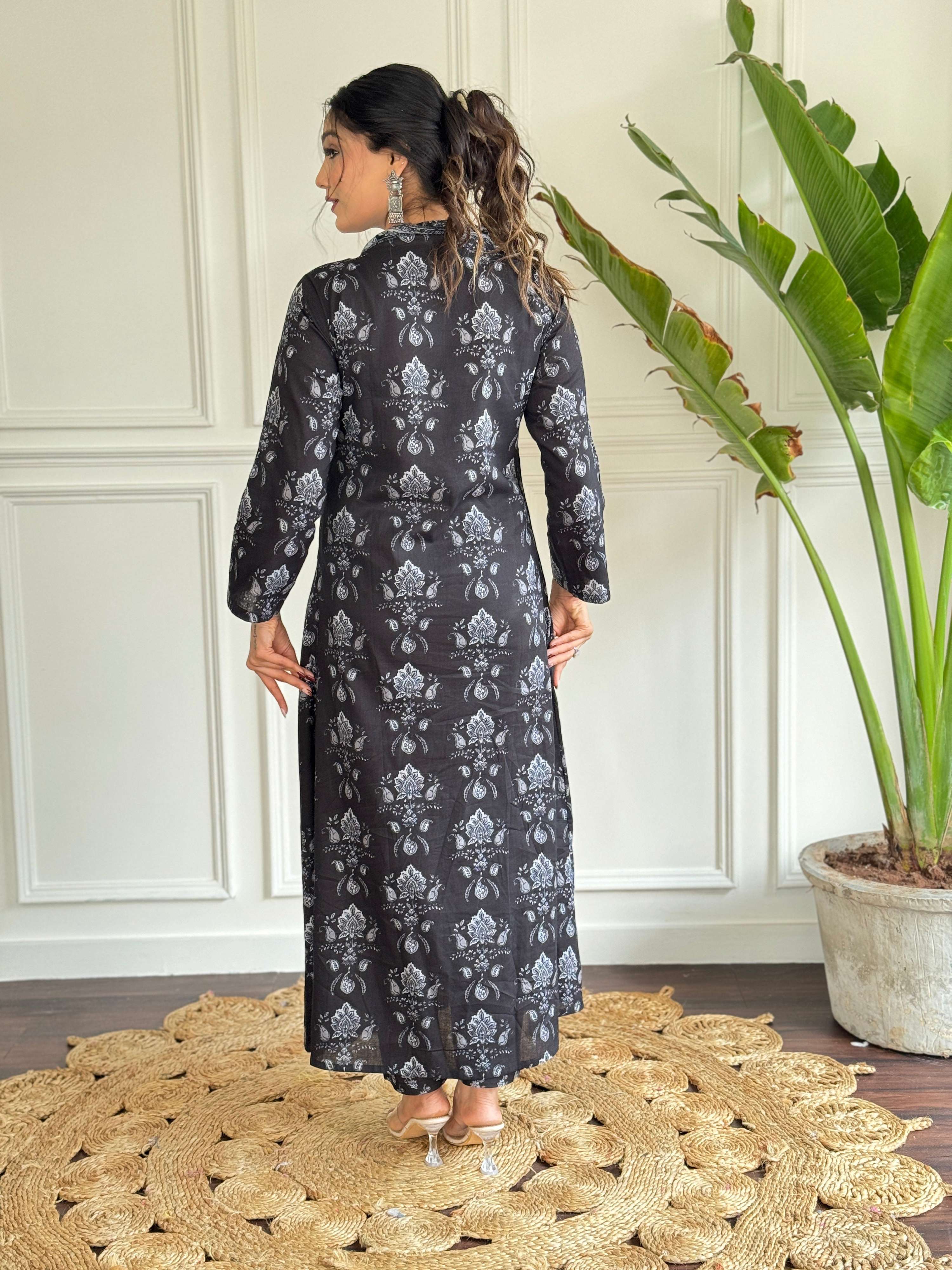 The52 Pure Cotton Fabric Printed Work Kurta, Pant and Dupatta Set