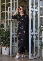 Thumbnail for The52 French Crepe Fabric work Straight cut Kurta, Pant and Dupatta Set